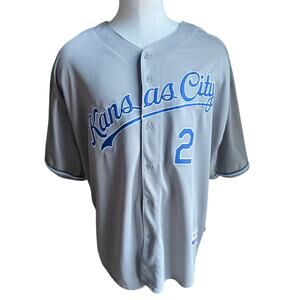 Kansas City Royals #2 Escobar gray jersey size 4XL
